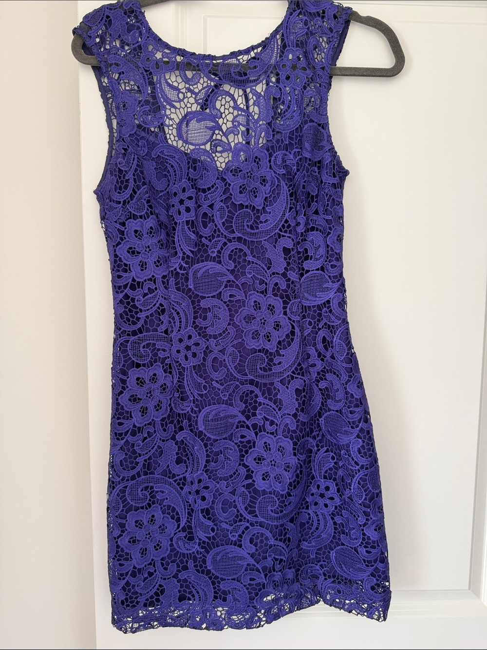 Lipsy Royal Purple Lace Shift Dress
